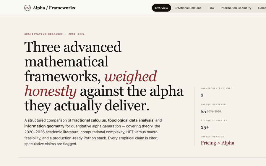 Preview of the NumerIQ research dashboard